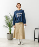 【DISCUS/ディスカス】カレッジロゴ 裏起毛スウェット 裾ラウンド