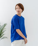 【C-FORTPOINT/フォートポイント】【ストレッチ性抜群の冷感素材を使用】後ろタック入り 5分袖Tシャツ 立体感 美シルエット ラウンドヘム 接触冷感 涼しい 体形カバー
