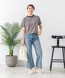 【C-FORT POINT/フォートポイント】ボーダークロップド丈Ｔシャツ