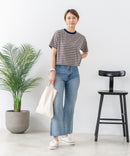 【C-FORT POINT/フォートポイント】ボーダークロップド丈Ｔシャツ