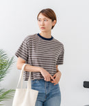 【C-FORT POINT/フォートポイント】ボーダークロップド丈Ｔシャツ