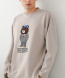 【BLUE STANDARD/ブルースタンダード】パフィースウェット 部分刺繍クルーネック トレーナー ストレッチ 春服 ❘ジーンズメイト公式オンラインショップ