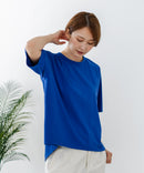 【C-FORTPOINT/フォートポイント】【ストレッチ性抜群の冷感素材を使用】後ろタック入り 5分袖Tシャツ 立体感 美シルエット ラウンドヘム 接触冷感 涼しい 体形カバー
