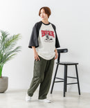 【C-FORT POINT/フォートポイント】フレンチブルドッグプリント ラグランＴ 犬好き フレブル アニマル グラフィック バイカラー 配色 古着女子 ストリート ❘ジーンズメイト公式オンラインショップ