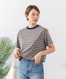 【C-FORT POINT/フォートポイント】ボーダークロップド丈Ｔシャツ