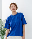 【C-FORTPOINT/フォートポイント】【ストレッチ性抜群の冷感素材を使用】後ろタック入り 5分袖Tシャツ 立体感 美シルエット ラウンドヘム 接触冷感 涼しい 体形カバー