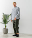 【BLUE STANDARD/ブルースタンダード】コットン100％ オックスレギュラーカラー リラックスシルエットシャツ ビズ オフィスカジュアル オンでもオフでも