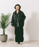 【SAVIER/サビアー】ボア衿G1PUレザーブルゾン