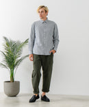 【BLUE STANDARD/ブルースタンダード】コットン100％ オックスレギュラーカラー リラックスシルエットシャツ ビズ オフィスカジュアル オンでもオフでも