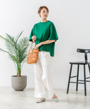 【C-FORTPOINT/フォートポイント】【ベルスリーブで魅せる、大人のこなれTシャツ。】ベルスリーブ オーバーサイズTシャツ 綿100％ 華奢見え ゆったり 二の腕カバー