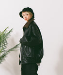 【SAVIER/サビアー】ボア衿G1PUレザーブルゾン