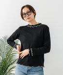 【C-FORT POINT/フォートポイント】ハイネック メロウ配色 プルオーバートップス