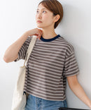 【C-FORT POINT/フォートポイント】ボーダークロップド丈Ｔシャツ
