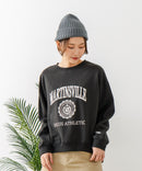 【DISCUS/ディスカス】カレッジロゴ 裏起毛スウェット 裾ラウンド