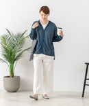 【C-FORTPOINT/フォートポイント】【接触冷感・UVカット機能付き】ボリューム袖カーディガン ぽわん袖 冷房対策 ひんやり 紫外線対策 日焼け防止 二の腕カバー