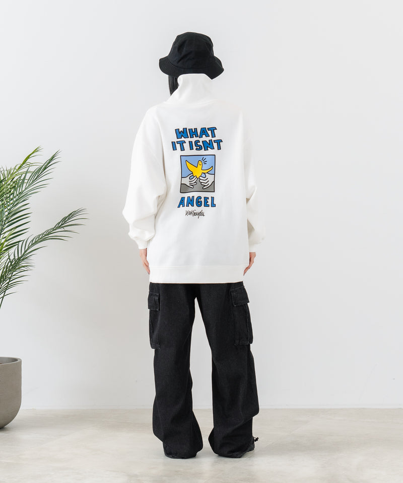 【（What it isNt）ART BY MARKGONZALES / (ワットイットイズント) アートバイ マークゴンザレス 】バックプリントハーフジップ