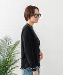 【C-FORT POINT/フォートポイント】ハイネック メロウ配色 プルオーバートップス