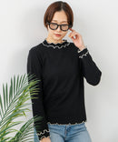 【C-FORT POINT/フォートポイント】ハイネック メロウ配色 プルオーバートップス