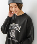 【DISCUS/ディスカス】カレッジロゴ 裏起毛スウェット 裾ラウンド