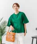 【C-FORTPOINT/フォートポイント】【ベルスリーブで魅せる、大人のこなれTシャツ。】ベルスリーブ オーバーサイズTシャツ 綿100％ 華奢見え ゆったり 二の腕カバー