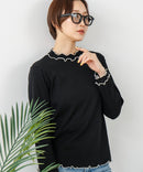 【C-FORT POINT/フォートポイント】ハイネック メロウ配色 プルオーバートップス