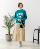 【DISCUS/ディスカス】カレッジロゴ 裏起毛スウェット 裾ラウンド