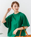 【C-FORTPOINT/フォートポイント】【ベルスリーブで魅せる、大人のこなれTシャツ。】ベルスリーブ オーバーサイズTシャツ 綿100％ 華奢見え ゆったり 二の腕カバー