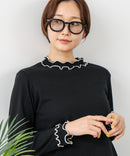 【C-FORT POINT/フォートポイント】ハイネック メロウ配色 プルオーバートップス