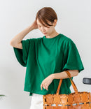 【C-FORTPOINT/フォートポイント】【ベルスリーブで魅せる、大人のこなれTシャツ。】ベルスリーブ オーバーサイズTシャツ 綿100％ 華奢見え ゆったり 二の腕カバー