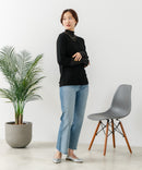 【C-FORT POINT/フォートポイント】シアー 切り替え ハイネック プルオーバー