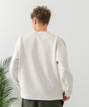 【BLUE STANDARD/ブルースタンダード】パフィースウェット 切り替え クルーネック トレーナー ストレッチ 春服