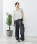 【BEVERLY HILLS POLO CLUB/ビバリーヒルズポロクラブ】【選べる2シルエット】オックスワイドシャツ（クロップド丈 or ビッグシルエット）ポニー刺繍