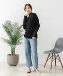 【C-FORT POINT/フォートポイント】シアー 切り替え ハイネック プルオーバー