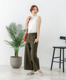 【C-FORTPOINT/フォートポイント】【上品なハイネックデザインが大人可愛い！】レース切り替えタンクトップ 首元カバー レイヤード 上品 華やか カジュアル フェミニン 通気性 ❘ジーンズメイト公式オンラインショップ