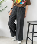 【C-FORT POINT/フォートポイント】【夏でも快適に履ける薄手4.5オンスデニム素材】ベイカーワイドパンツ デニムパンツ ゆったり 太め ウエストゴム 体型カバー