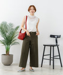 【C-FORTPOINT/フォートポイント】【上品なハイネックデザインが大人可愛い！】レース切り替えタンクトップ 首元カバー レイヤード 上品 華やか カジュアル フェミニン 通気性 ❘ジーンズメイト公式オンラインショップ