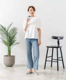 【C-FORTPOINT/フォートポイント】【ベルスリーブで魅せる、大人のこなれTシャツ。】ベルスリーブ オーバーサイズTシャツ 綿100％ 華奢見え ゆったり 二の腕カバー