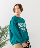 【DISCUS/ディスカス】カレッジロゴ 裏起毛スウェット 裾ラウンド