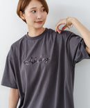 【C-FORTPOINT/フォートポイント】【動きやすいサイドスリット入り】フロントロゴ 刺繍チュニック ゆったりシルエット 体形カバー シンプル カジュアル