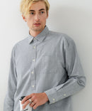 【BLUE STANDARD/ブルースタンダード】コットン100％ オックスレギュラーカラー リラックスシルエットシャツ ビズ オフィスカジュアル オンでもオフでも