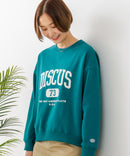 【DISCUS/ディスカス】カレッジロゴ 裏起毛スウェット 裾ラウンド