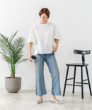 【C-FORTPOINT/フォートポイント】【ベルスリーブで魅せる、大人のこなれTシャツ。】ベルスリーブ オーバーサイズTシャツ 綿100％ 華奢見え ゆったり 二の腕カバー