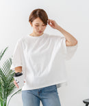 【C-FORTPOINT/フォートポイント】【ベルスリーブで魅せる、大人のこなれTシャツ。】ベルスリーブ オーバーサイズTシャツ 綿100％ 華奢見え ゆったり 二の腕カバー