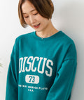 【DISCUS/ディスカス】カレッジロゴ 裏起毛スウェット 裾ラウンド