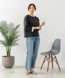 【C-FORT POINT/フォートポイント】バスク天竺 クルーネック カーディガン