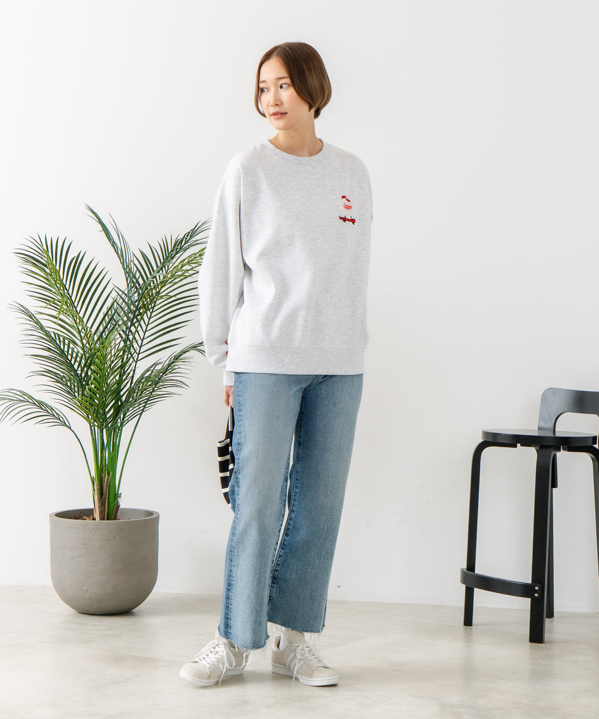 C-FORT POINT/フォートポイント】オバケスケボー 刺繍トレーナー