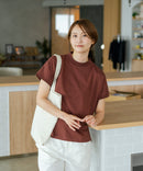 【C-FORTPOINT/フォートポイント】【ストレッチ性抜群の冷感素材を使用】フレンチスリーブ モックネックTシャツ プチハイネック プルオーバー 接触冷感 涼しい 二の腕カバー サイドスリット