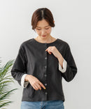 【C-FORT POINT/フォートポイント】バスク天竺 クルーネック カーディガン