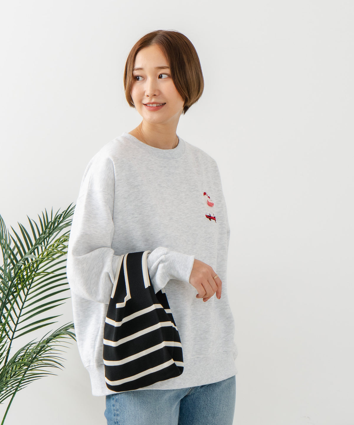 C-FORT POINT/フォートポイント】オバケスケボー 刺繍トレーナー