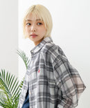 【BEVERLY HILLS POLO CLUB/ビバリーヒルズポロクラブ】ワンポイント刺繍 シアーシャツ zo